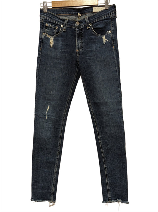 High-waisted Distressed Jean